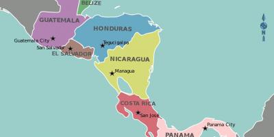 Mapa Hondurasu mapa střední ameriky
