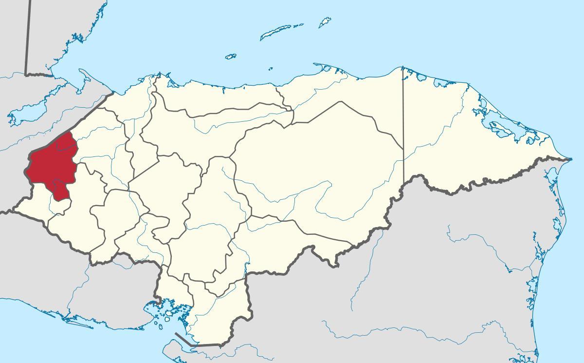 mapa copan Honduras