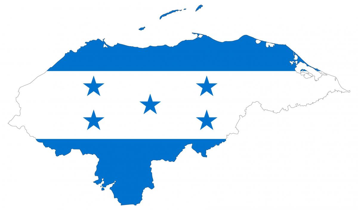 mapa Honduras vlajky