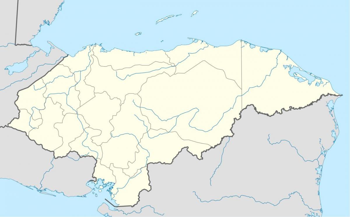 mapa ukazuje Honduras