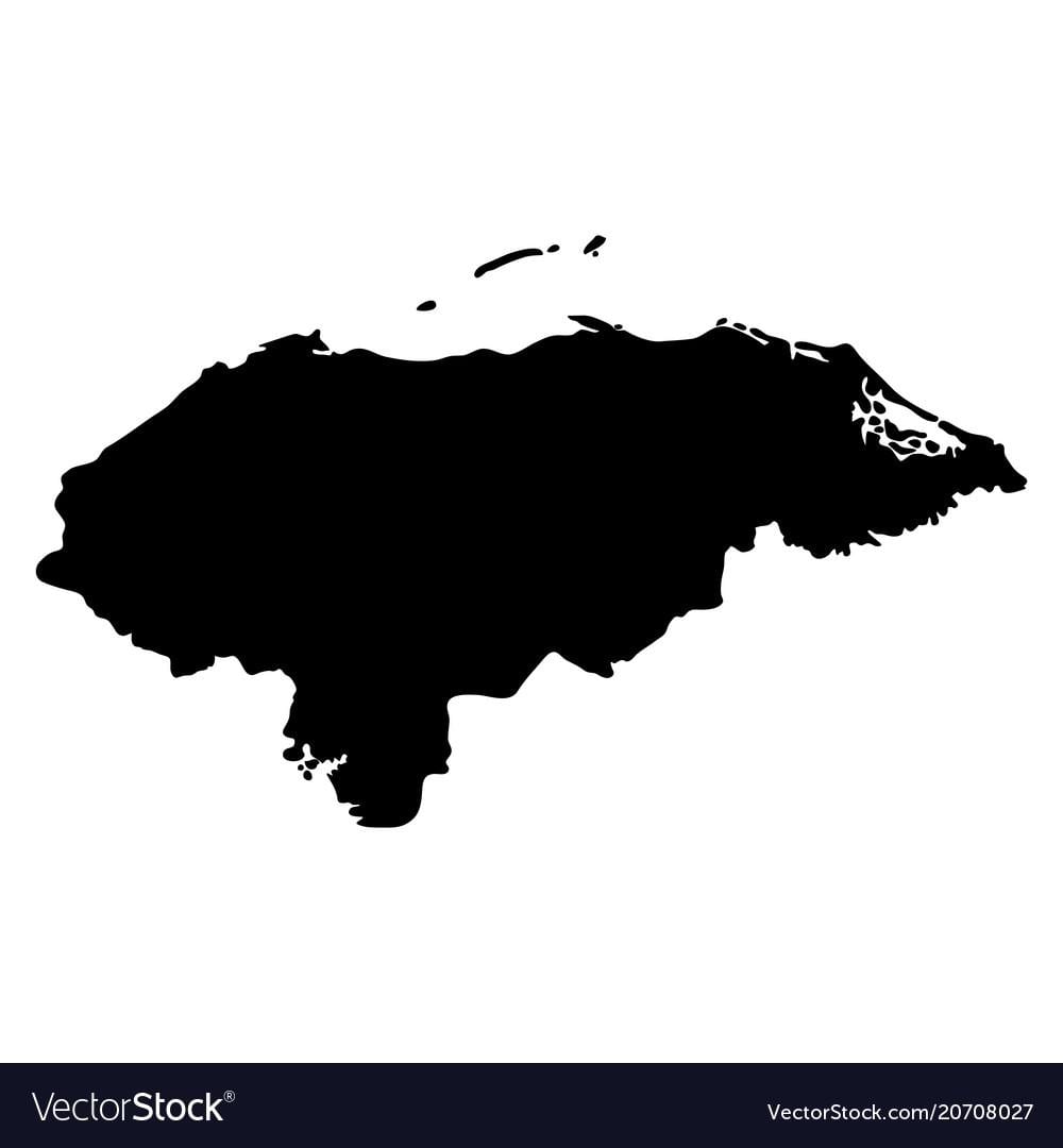 mapa Hondurasu mapa vektor