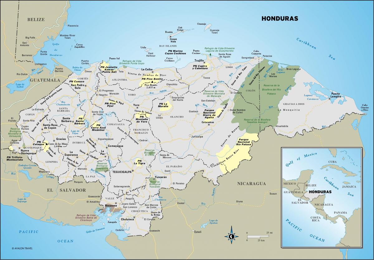 mapa Honduras 