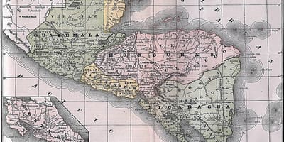 Mapa britského Hondurasu