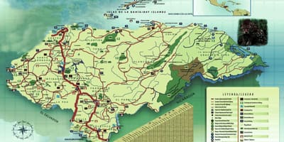 Mapa Hondurasu geografie